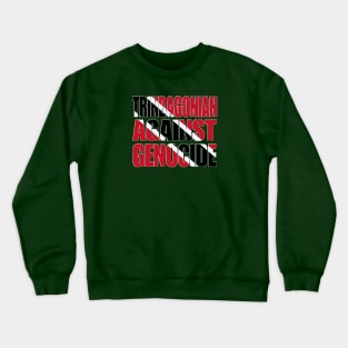 Trinbagonian Against Genocide - Flag Colors - Double-sided Crewneck Sweatshirt